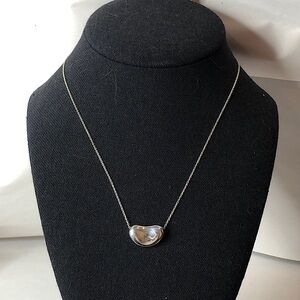 TIFFANY Co Elsa PERETTI Sterling Silver 925 Large Bean Necklace FULL INCLUSION